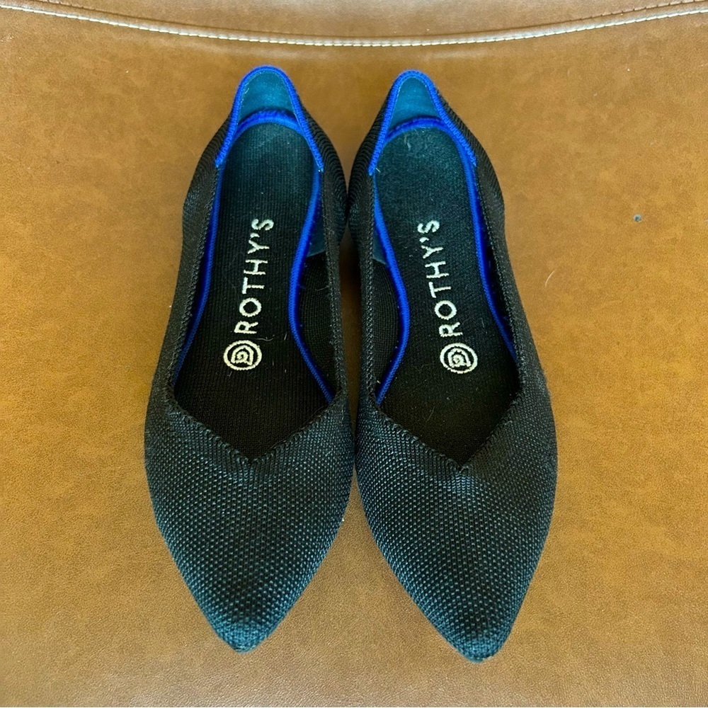 Rothy's The Point Slip On, Black Size 6.5